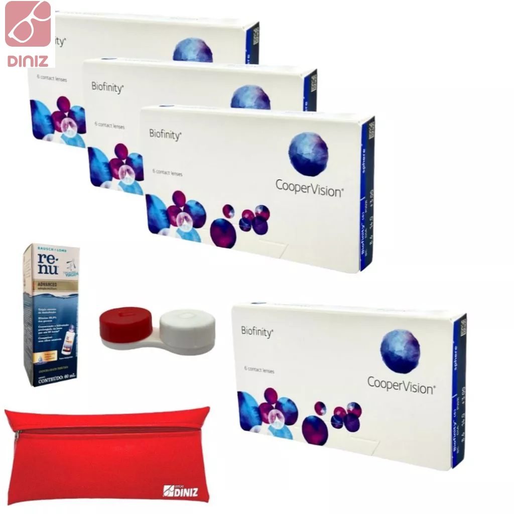 Lente De Contato Biofinity Combo 3 + 1 Grátis Pronta Entrega