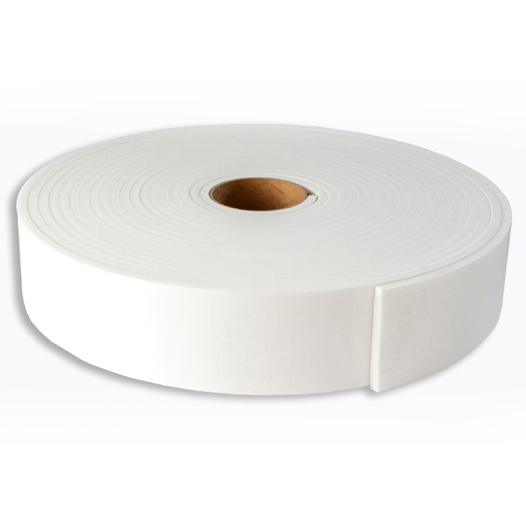 Fita EVA Autoadesiva 5cm x 5 mm x 10 metros Ripado Decorativo Branco