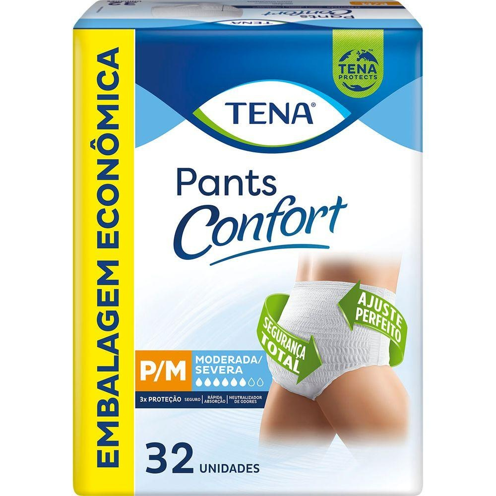 FRALDA GERIATRICA TENA PANTS CONFORT P/M – 32 unidades