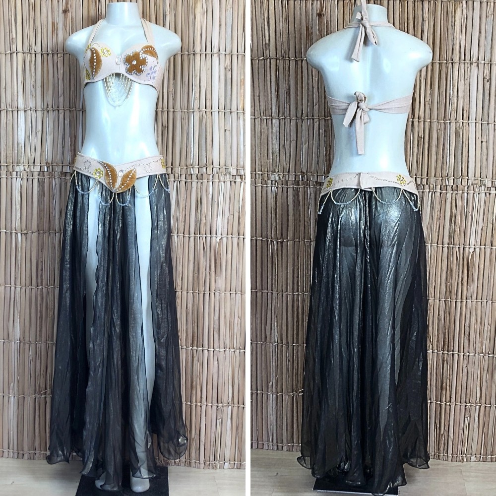 [Liquidação] Dança do Ventre Traje Bordado Completo Pronta Entrega -TPCL-715