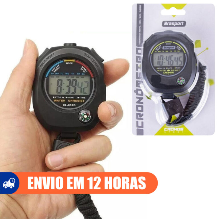 Cronômetro Digital de Mão À Prova Dágua Com B