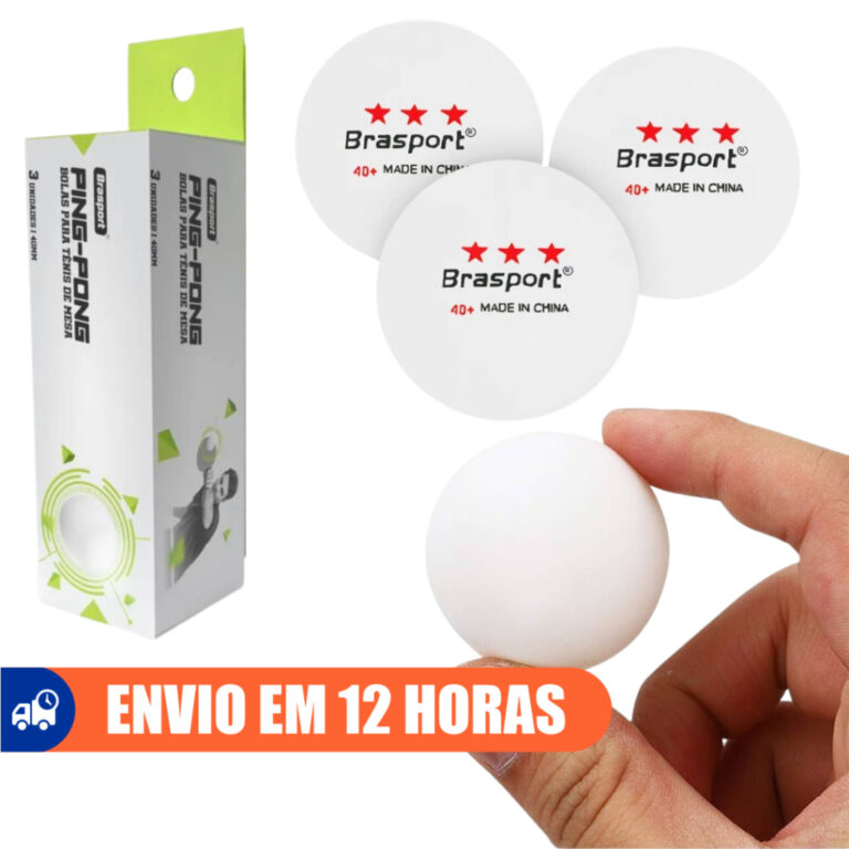 Kit Com 3 Bolas Brancas Para Tênis De Mesa Ping P