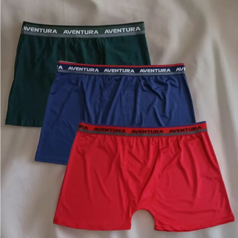Kit 3 Cueca Boxer Plus Size Masculina Confortável