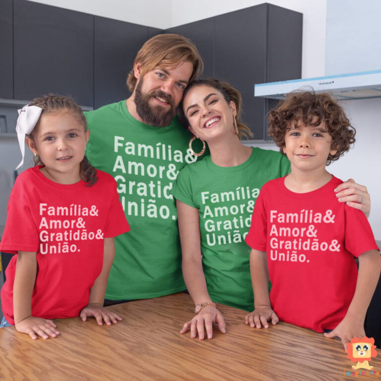 Camiseta de Para toda no Natal Família Algodão E