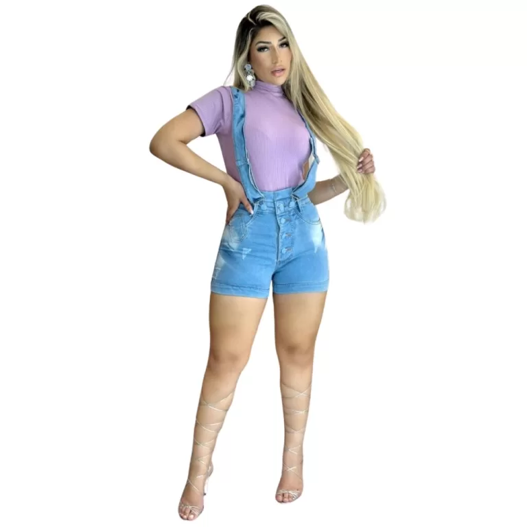 Salopete Jeans Feminina Clara,Helena Top jeans