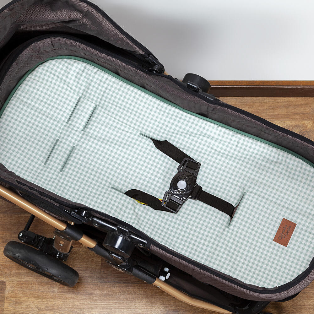 Capa De Carrinho E Moisés Xadrez 100% Algodão Premium Antialérgico – 01 Peça