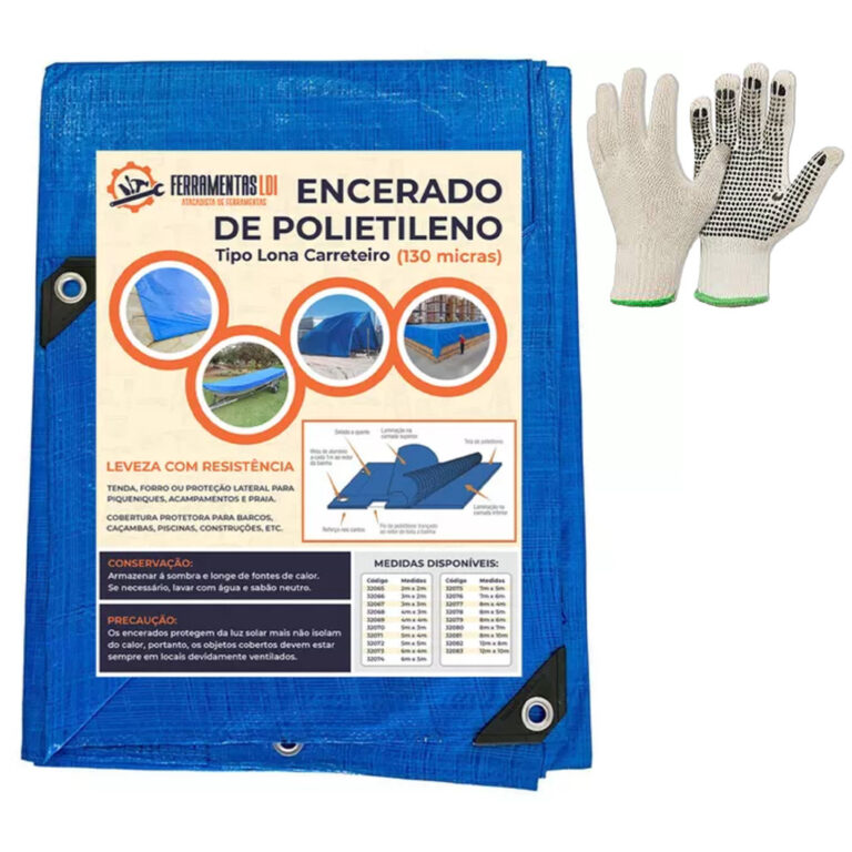 Lona Capa Caminhão Impermeável 8×5 + Luva L