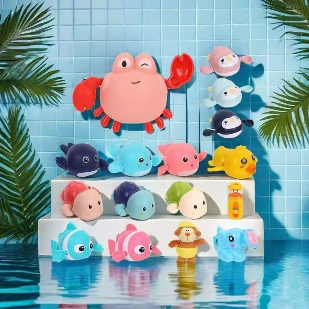 Brinquedo de Banho Tartaruguinha A Corda Que Nada Sozinha Água Banheira E Piscina Bebê