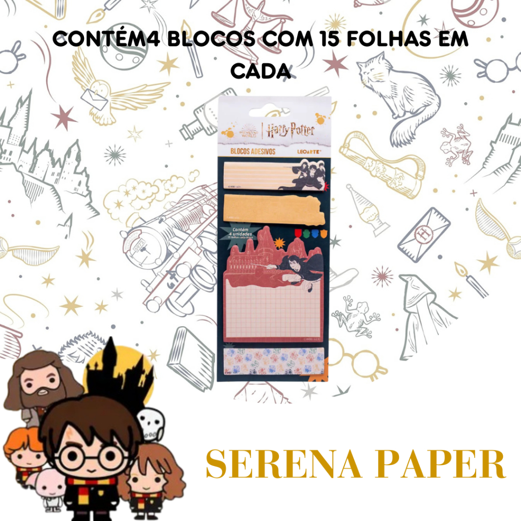 BLOCO DE NOTAS ADESIVOS HARRY POTTER – LEOARTE