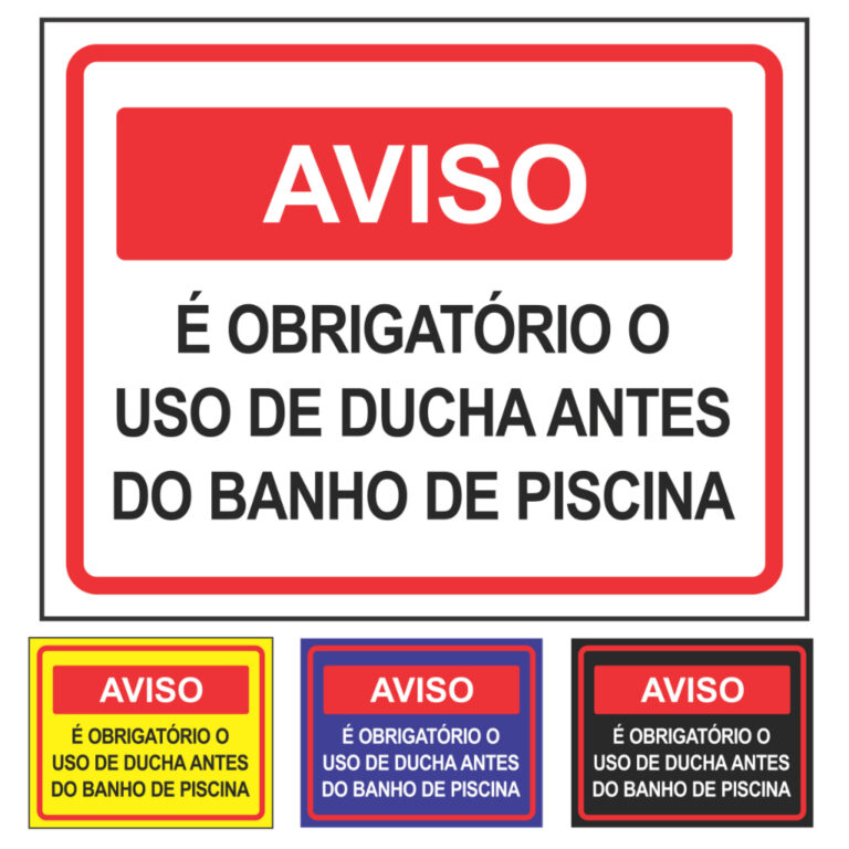 Placa De Aviso  É Obrigatório O Uso De Ducha Ant