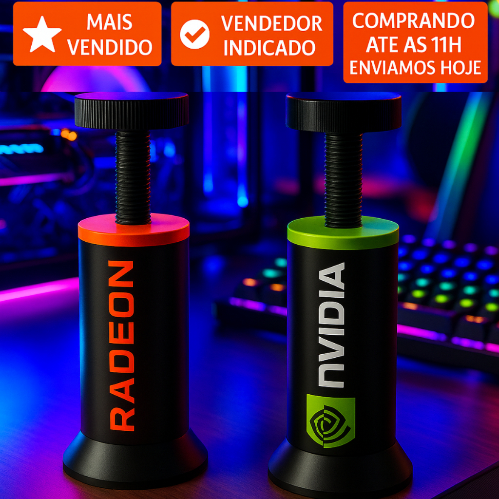 Suporte Ajustável Vertical De Placa de Video PC GPU HD Multicor