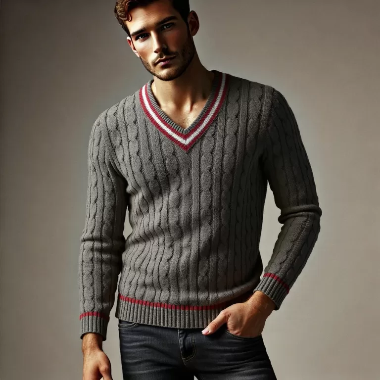 Blusa Sueter Masculina Lã Tricô Trançada Decote