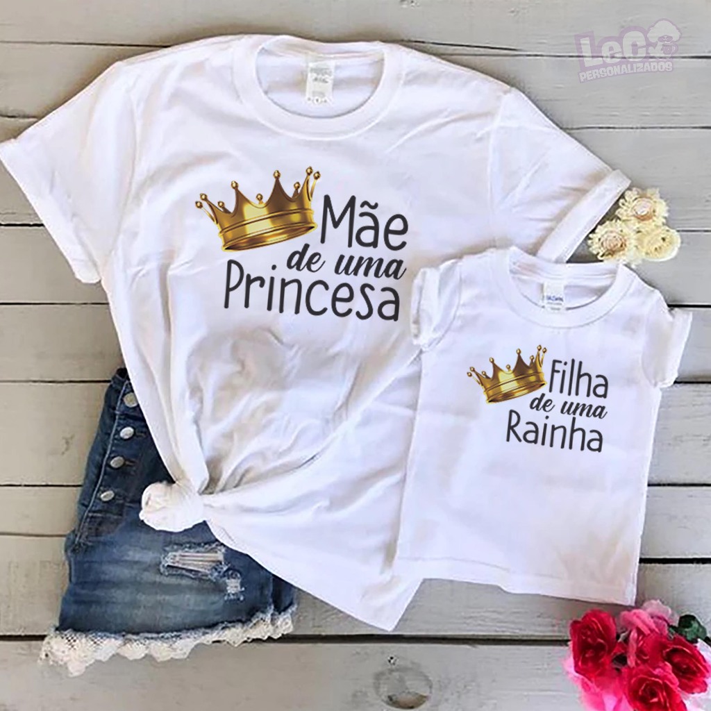 CAMISETA TAL MÃE, TAL FILHA – CAMISETA MÃE E FILHA – CAMISETA PERSONALIZADA EXCLUSIVA
