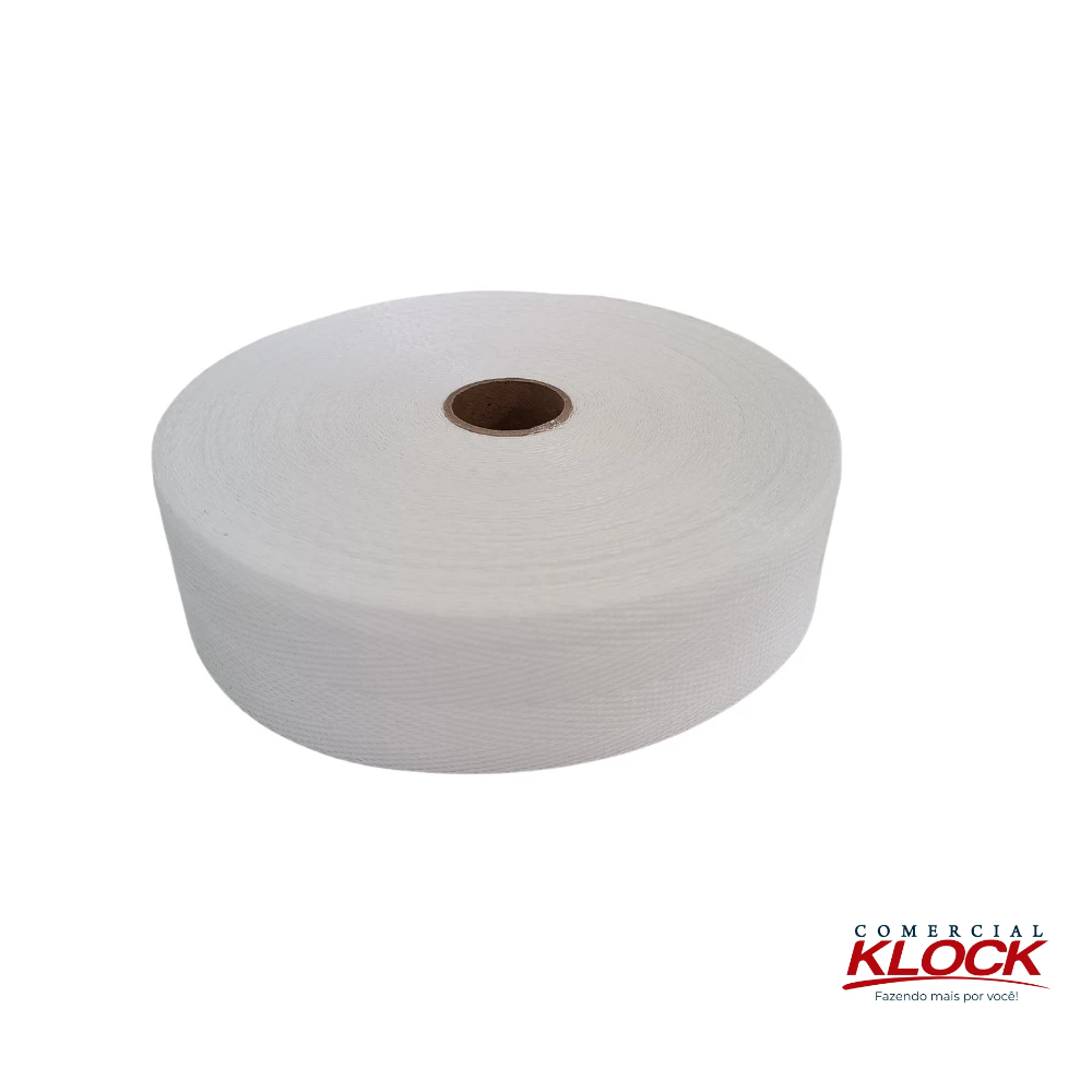 50m Fita Percinta Nylon para Cadeira de Praia 6cm Largura Branco