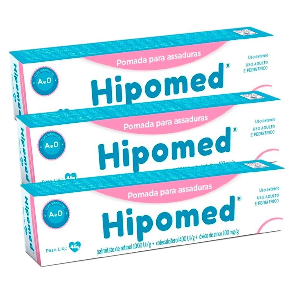 Pomada Para Prevenção De Assaduras Hipomed 45g – KIT COM 3 UN