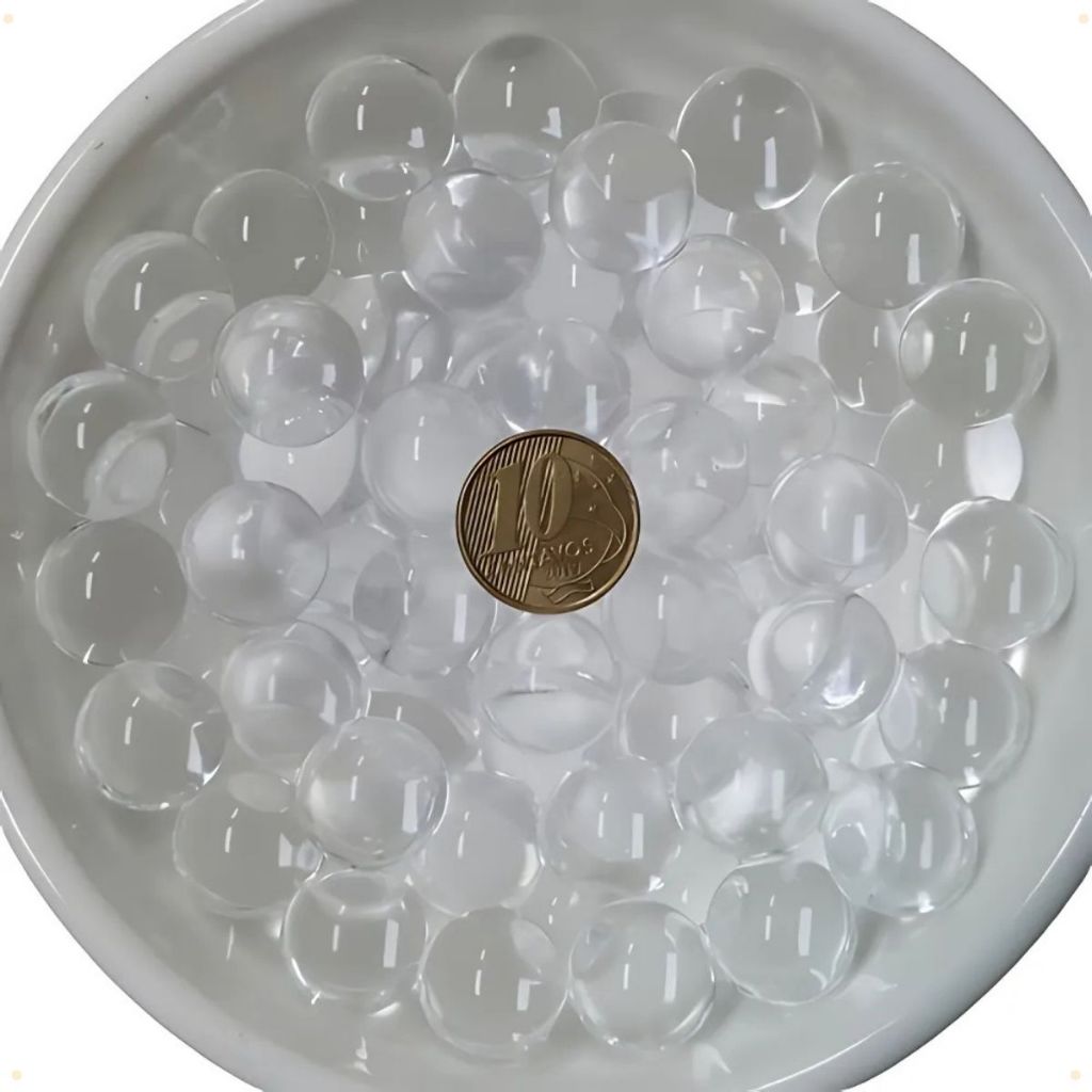 Bolinhas Gel Transparente Cresce Água Grandes Rende 3 Litros