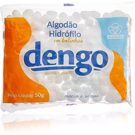 Algodão Hidrófilo Macio Multiuso em Bola Dengo &