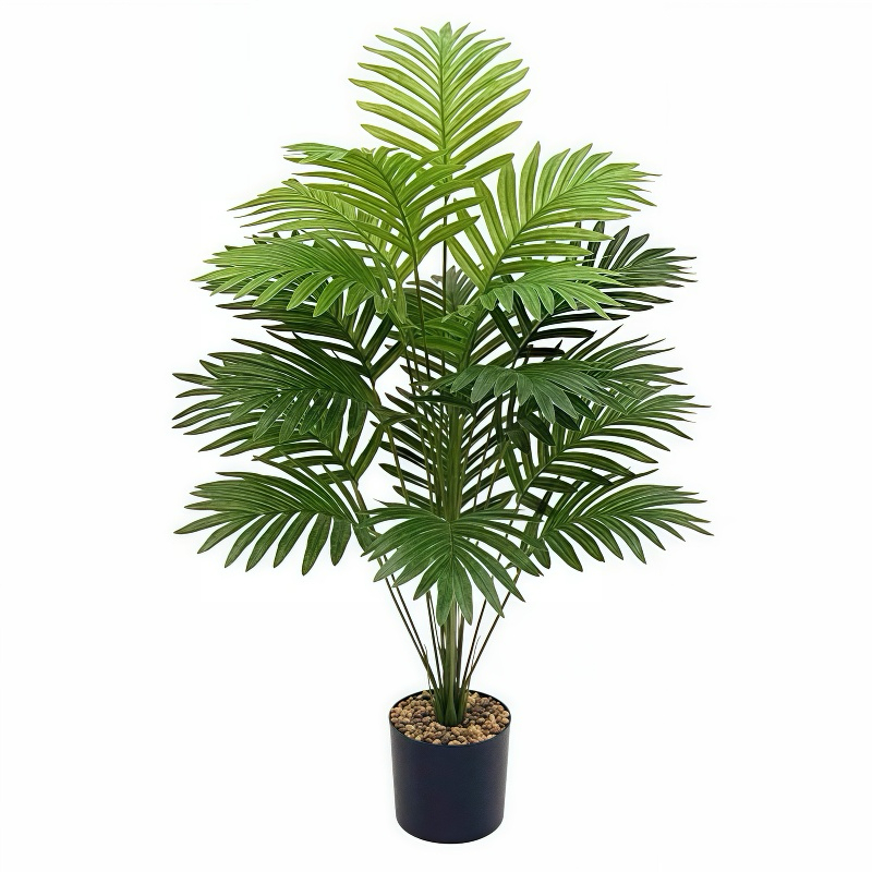 18Folhas Planta Artificial Palmeira Areca Real Toque