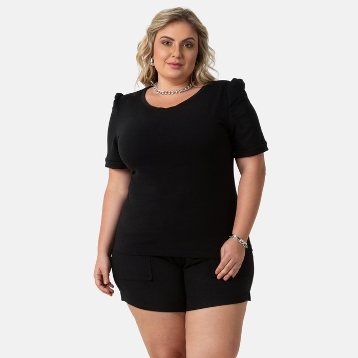 Conjunto de Moletinho Shorts E Blusa Feminina Moda