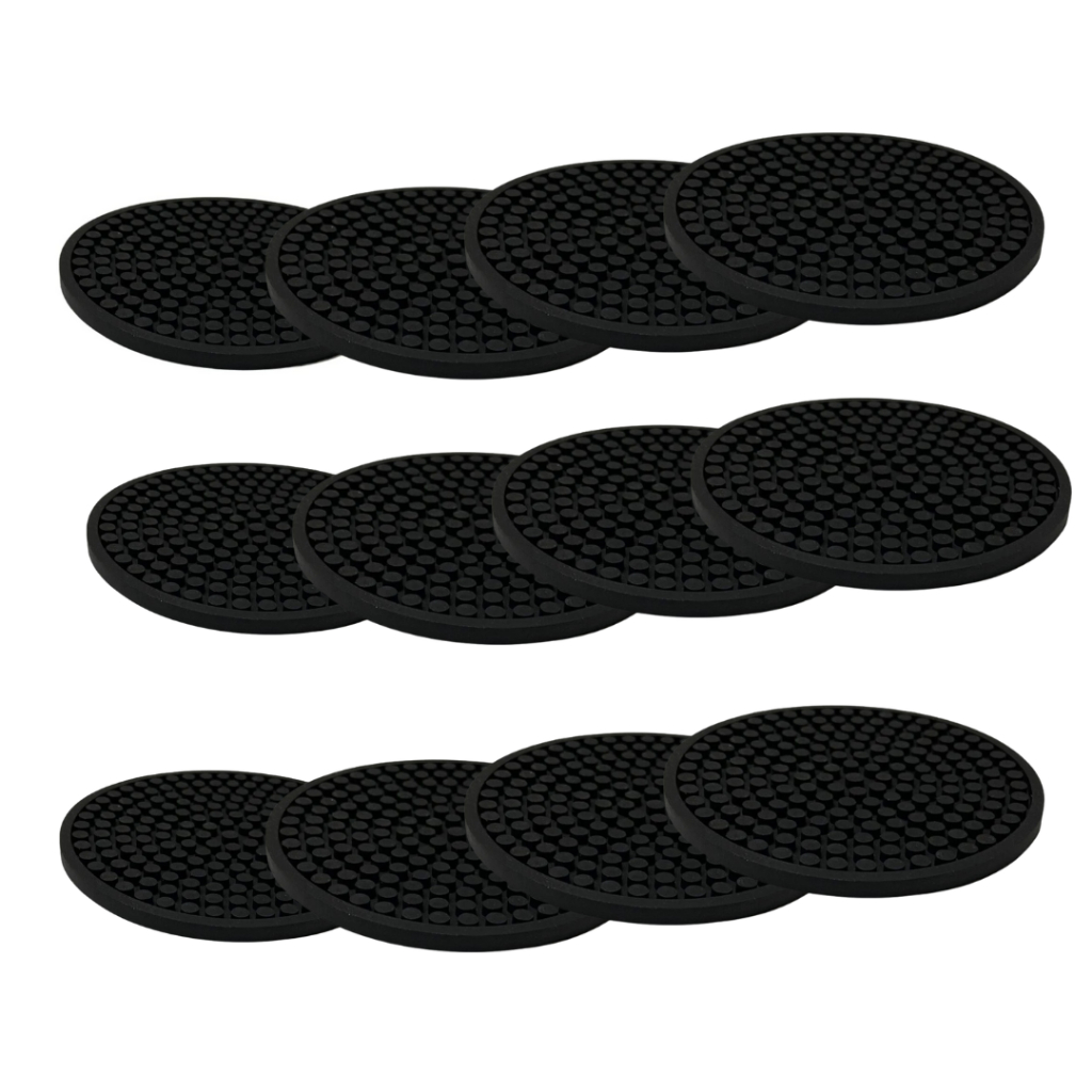 Kit com 12 Porta Copos para Mesas de Restaurantes Bar Suor Cerveja Chopp Bolachinha Barmat Borracha