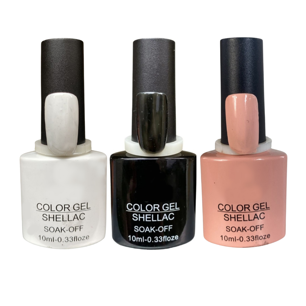 Kit 3 Esmaltes em Gel Unhas Esmalte Nail Art Alongamento DEZ Zem Bella Rosa KS Lirio