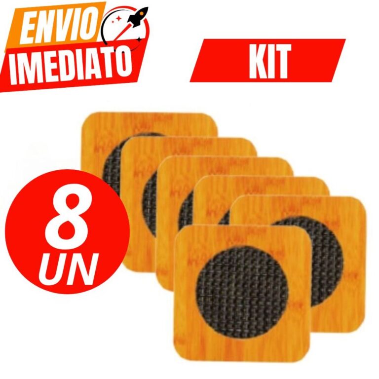 Kit 8 Descanso Quadrado 16 X 16CM de Panela Bambu 