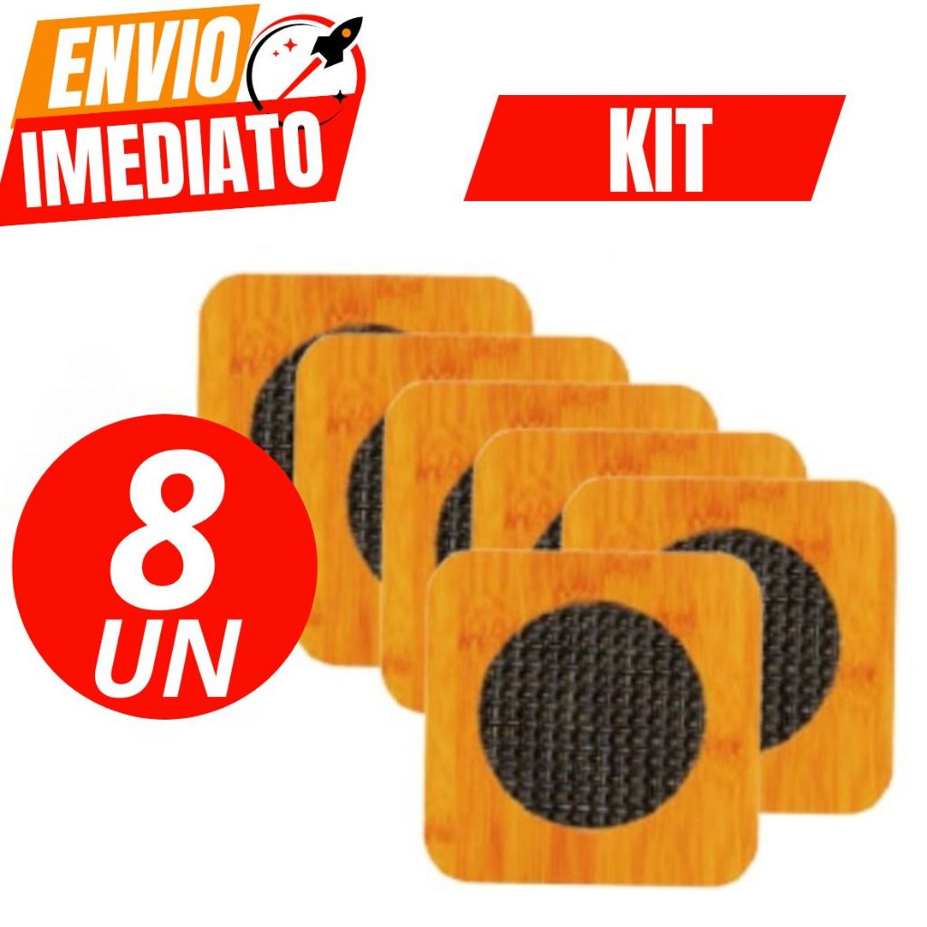 Kit 10,OU 08 Descanso Quadrado 16 X 16CM de Panela Bambu Alta Qualidade Premium Prático Estético Cas