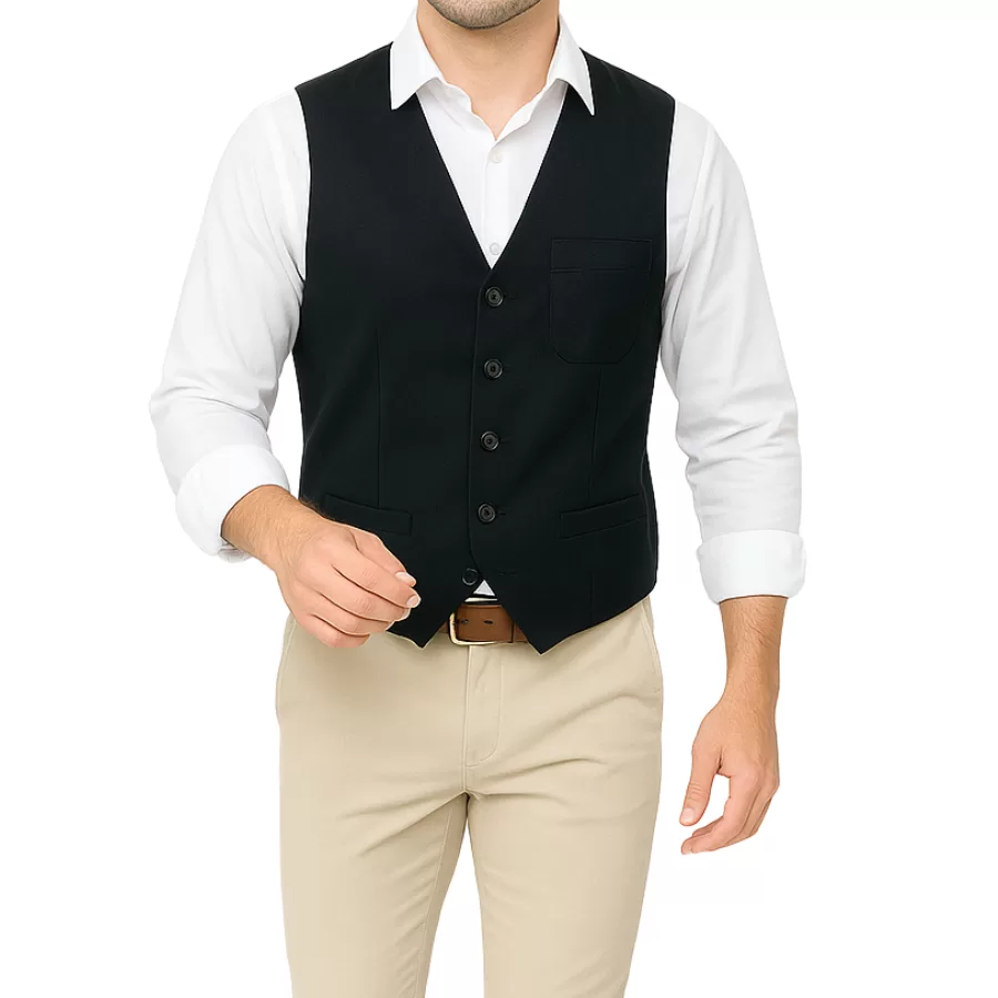 Colete Social Linho Masculino Slim Ajustável Ternos