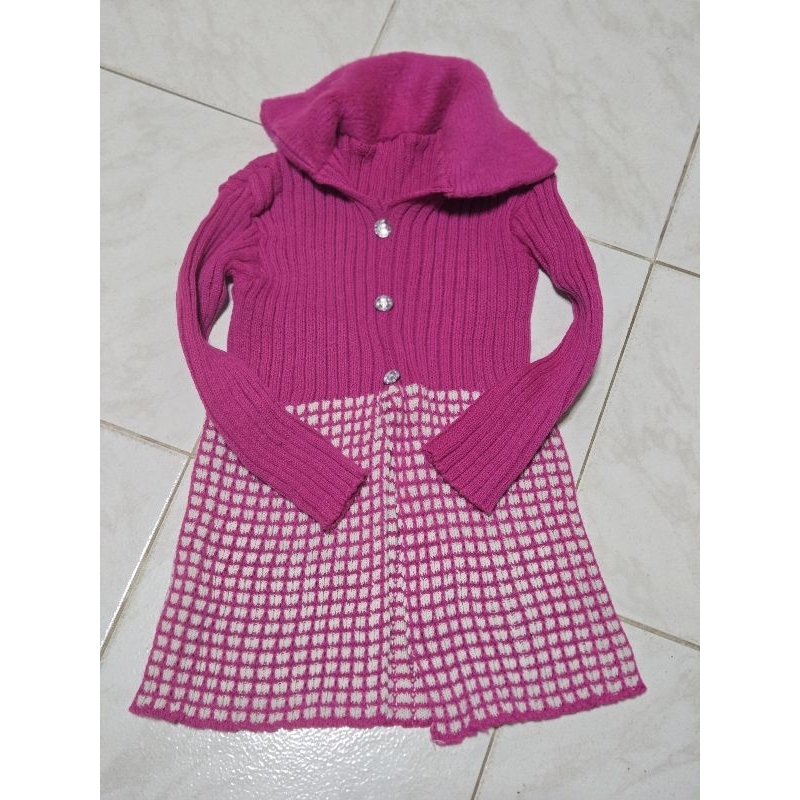 casaco infantil rosa veste até 6 anos