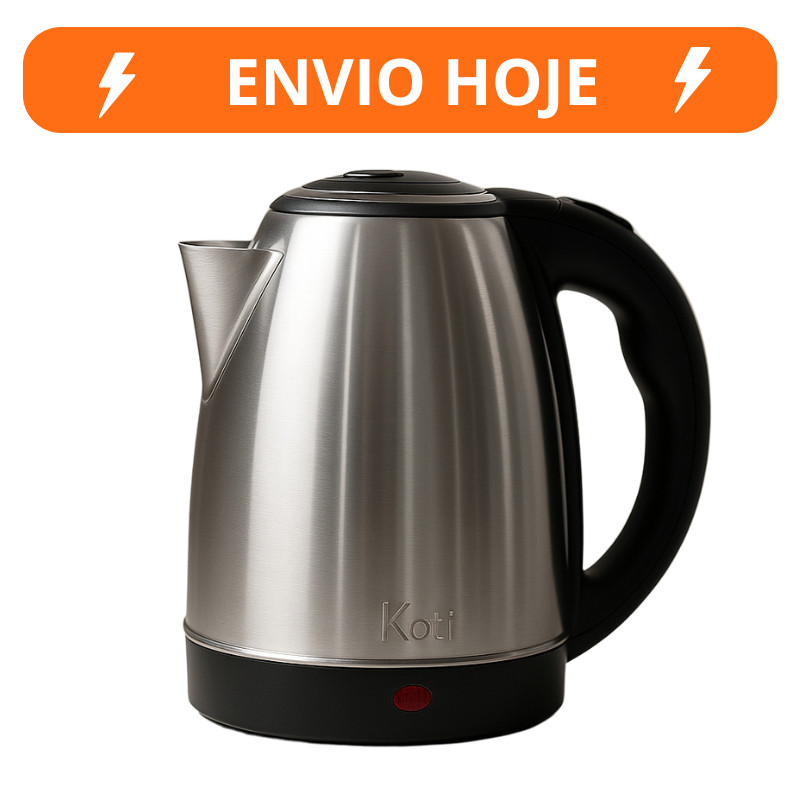 Chaleira Elétrica 110v Garrafa Térmica de Água Bule Com Tampa Inox Prateada 2litros