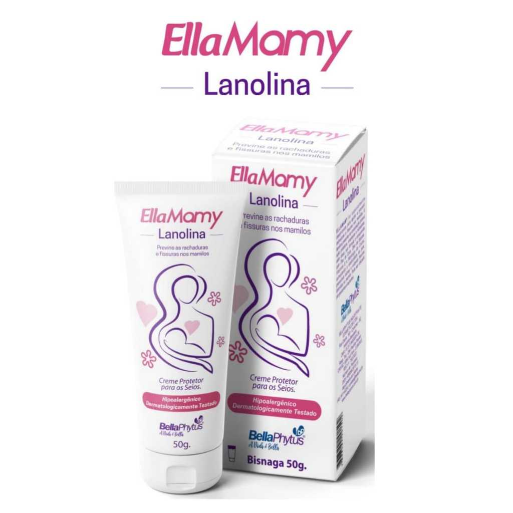 Ellamamy Lanolina 50g  Hidratação Intensa Para Seios Mamãe Sem Dor – Bellaphytus