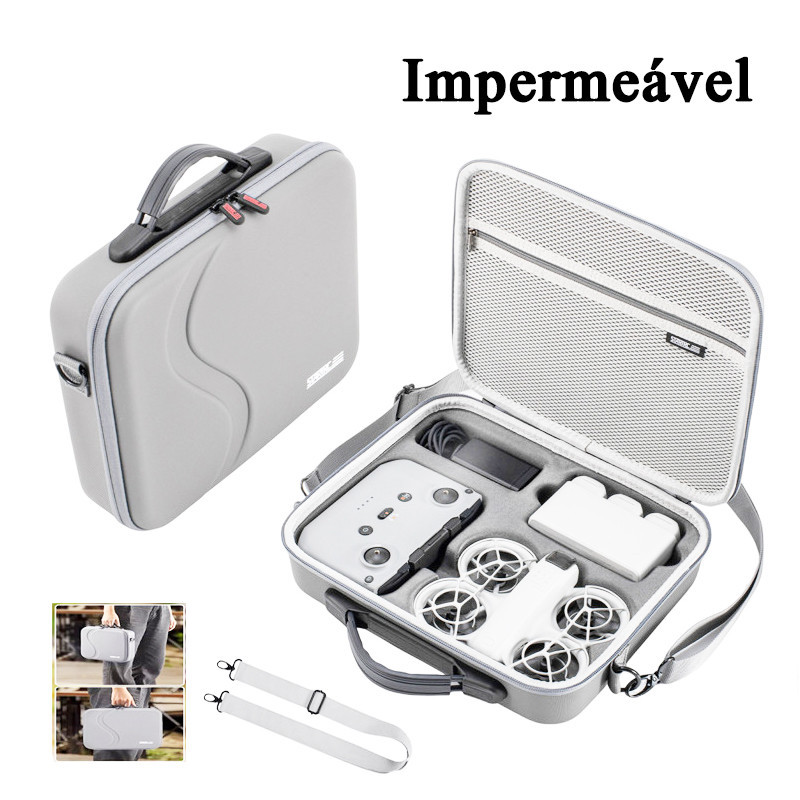 Estojo Para Armazenamento De Drones E Acessórios Dji Neo Com Alça De Ombro Para Uso Transversal