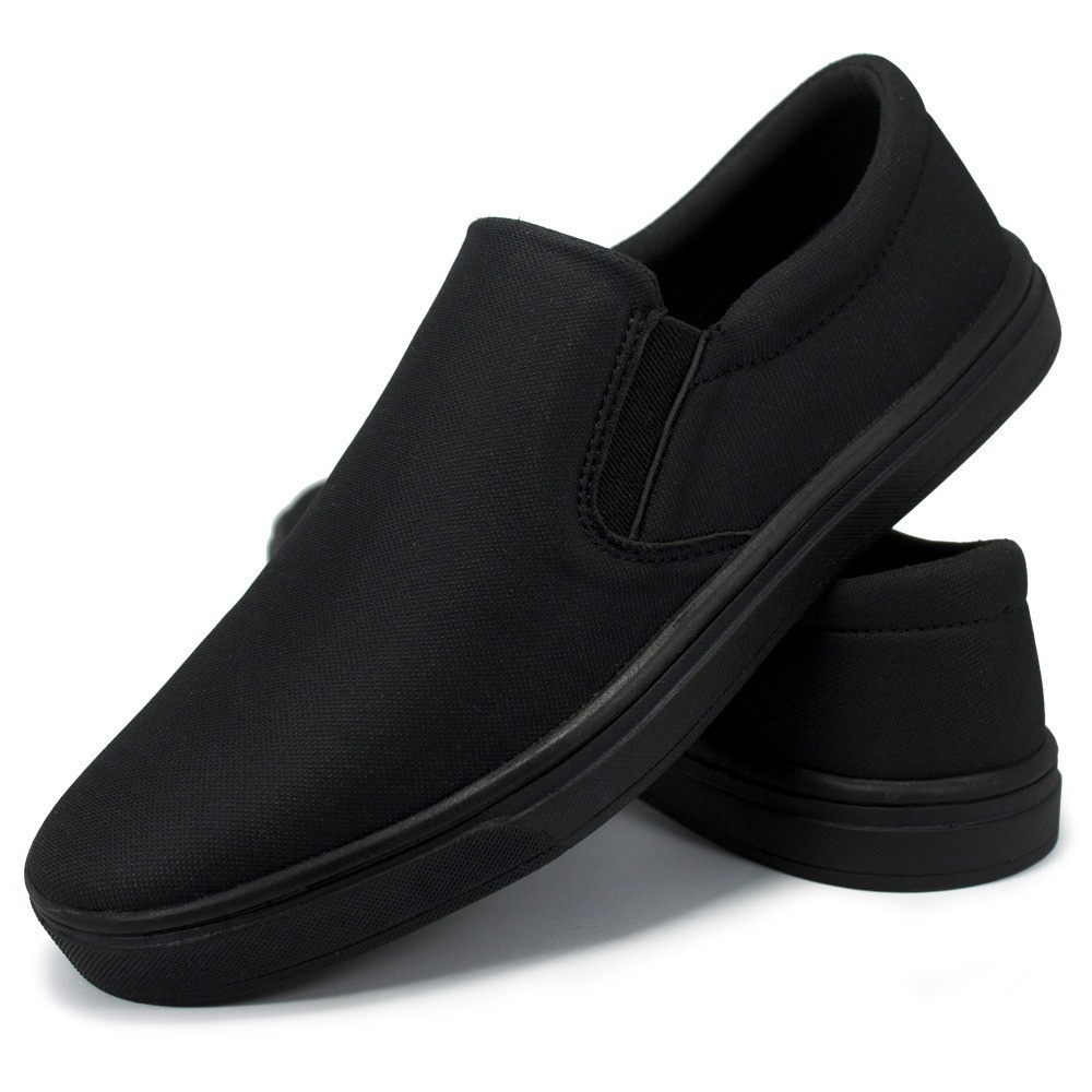 Tênis Sapatenis Slip On Masculino Preto