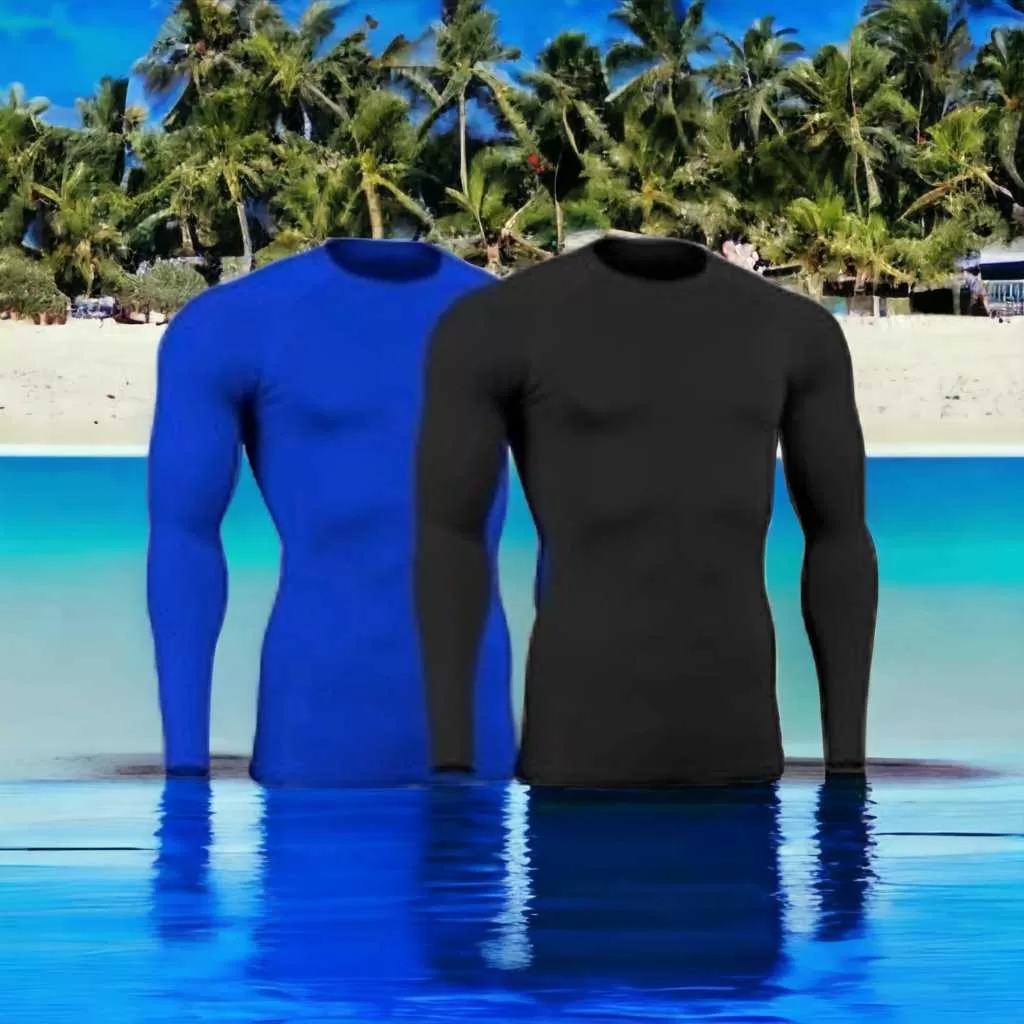 Kit 2 Camisa Térmica Segunda Pele Camiseta Proteção Bluas de Frio Inverno UV50 Masculino AQN SPORT