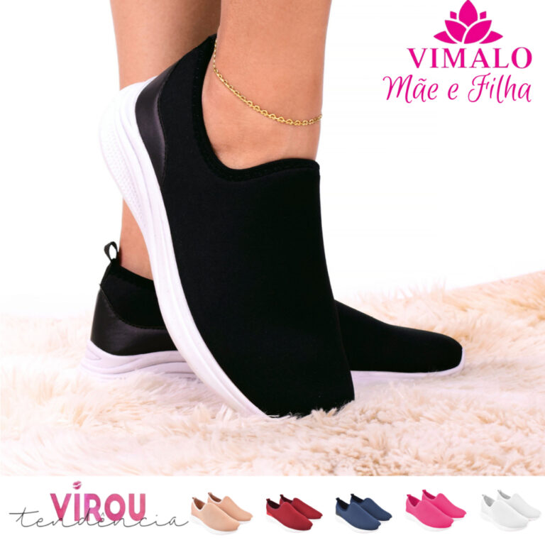 Tênis Feminino Calce Fácil Flexível Ortopédico