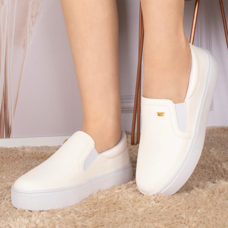 Tênis Feminino Casual Conforto Slip On Calce Fác