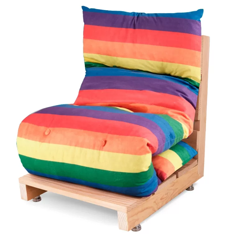 Futon Almofada Dobravel De Espuma Solteiro Suede C