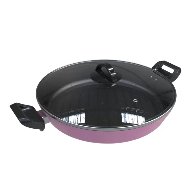 Panela Frigideira Rosa Wok 32cm 5 camadas Antiader