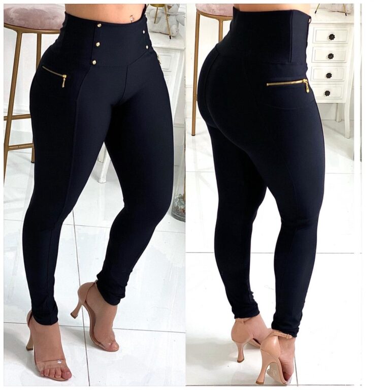 Calça Cintura Alta Chapa Barriga Levanta Bumbum F