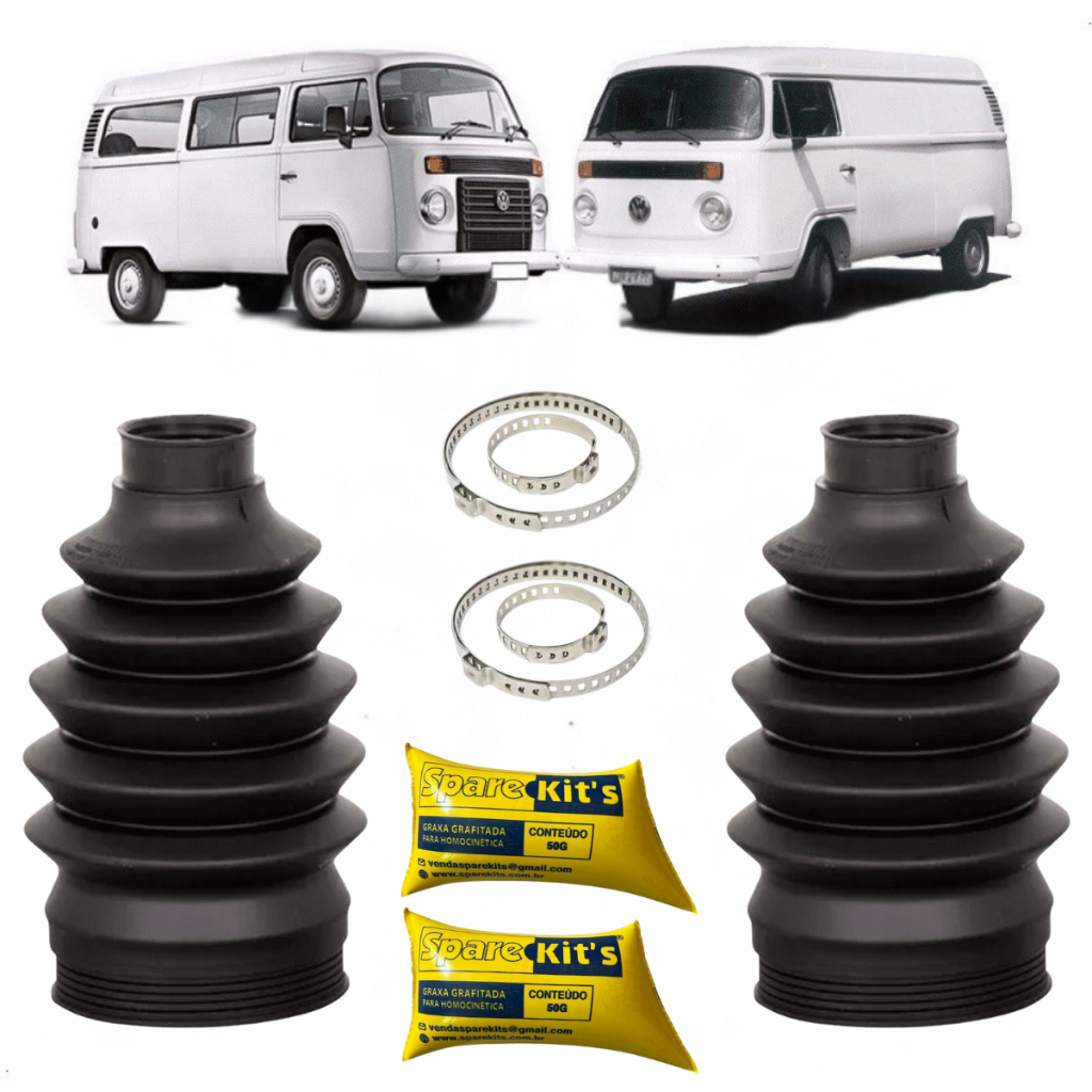 Par Kit Coifa Homocinetica Roda Cambio Kombi 1978 A 2014
