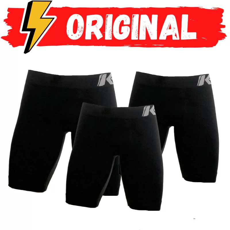 Kit 3 Bermudas Térmicas Masculinas Pretas Esportivas Keeper Short Calção Térmico