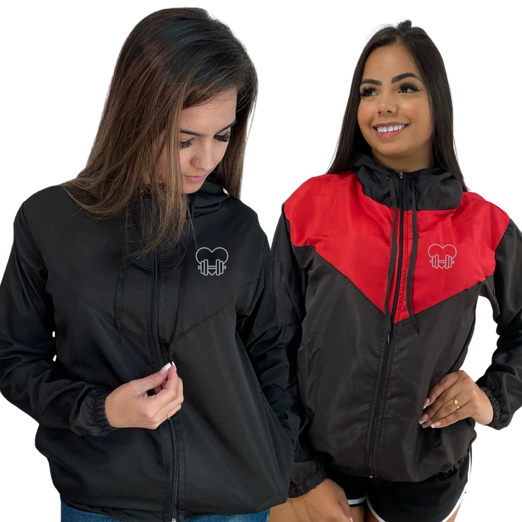 Corta-vento Feminina Academia/Fitmess/Coração Maromba
