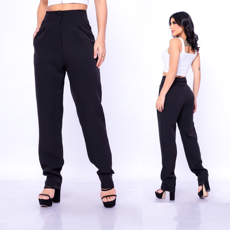 Calça Alfaiataria Feminina P ao Plus Size