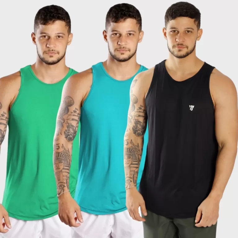 Kit 3 Camisetas  Masculinas Regata Dry Passeio Tre