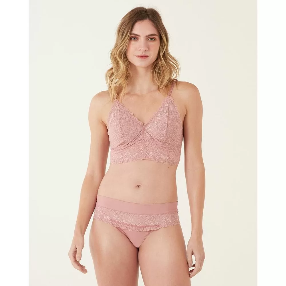 Sutiã Alongado Com Renda Malwee