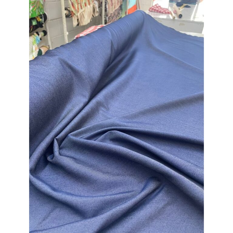 Tecido Jeans Leve Chambrê Azul com Elastano