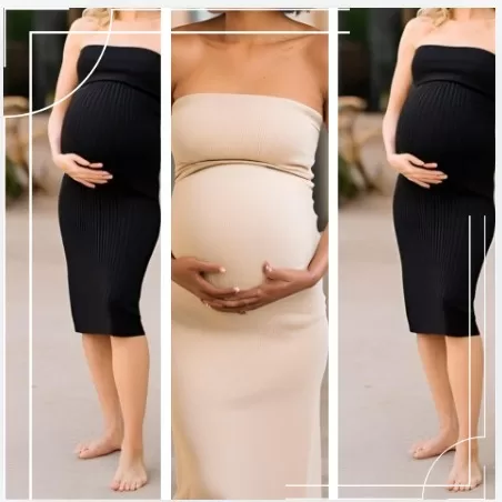 Vestido Midi Tomara Que Caia Para Gestantes Anarru