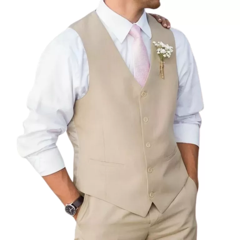 Colete Social Masculino C/ bolsos e Ajuste traseir