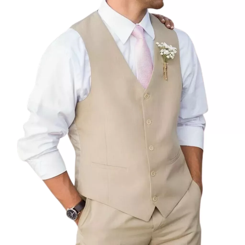 Colete Social Masculino C/ bolsos e Ajuste traseiro Slim – Várias Cores