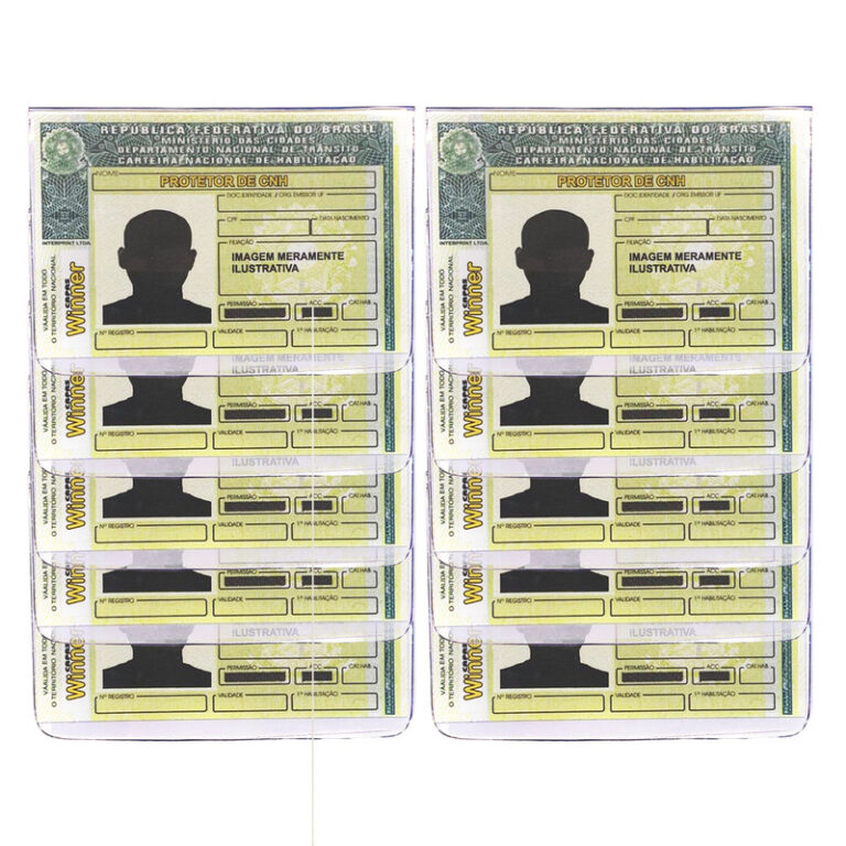 Kit 10 Cartão Card Protetor CNH Anti Aranhões Vi
